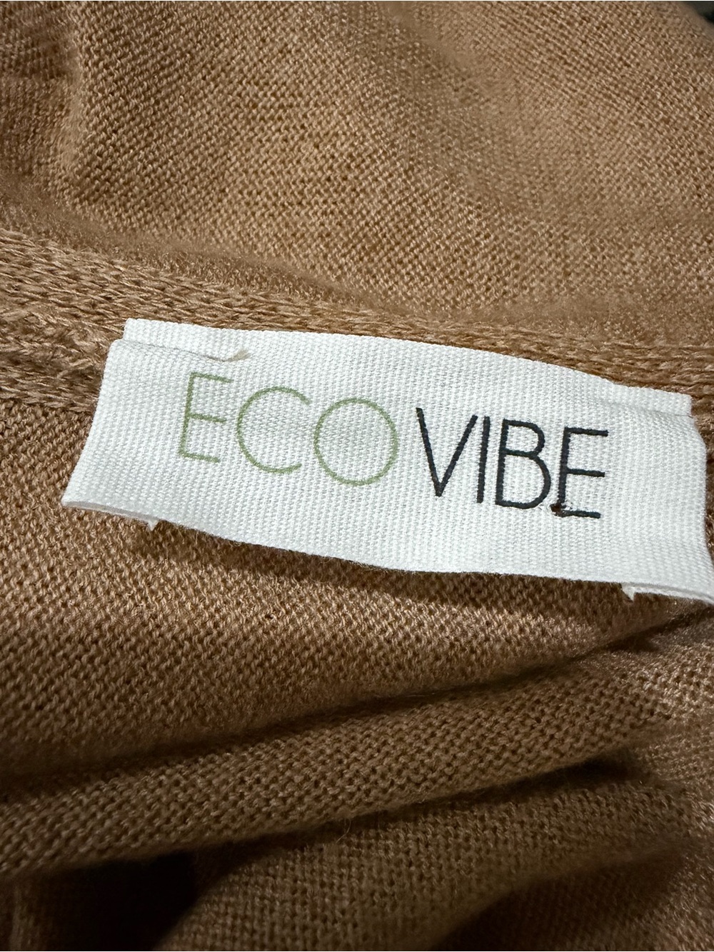 Ecovibe OS Brown Wool Blend Shrug Coverup B8 - Picture 3 of 3